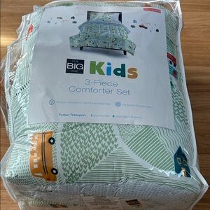 The Big One Kids Transport Comforter Set - Green, Blue, Yellow, Orange